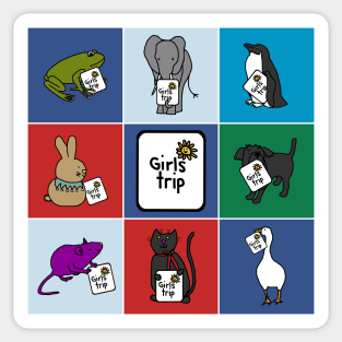 Cute Animals Girls Trip Sticker